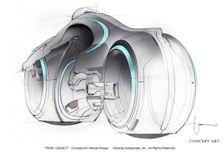 Illustration for article titled How Tron: Legacy Light Cycle Designers Made the Sexiest, Coolest Vehicle Ever